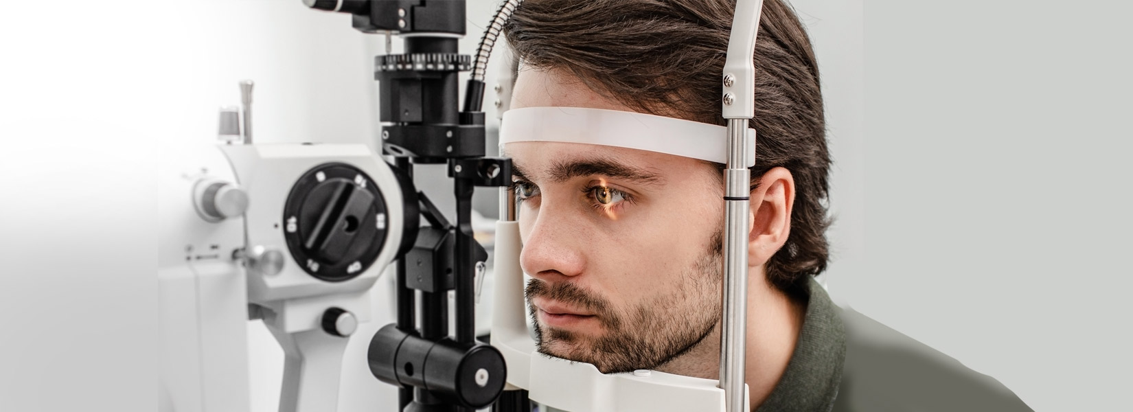 young man during eye exam in Tucson